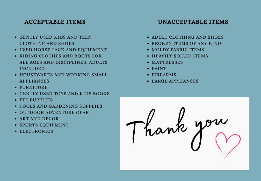 Acceptable/Unacceptable Items